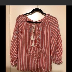 Anthropologie Akemi & Kim pheasant style BOHO blouse SZ
